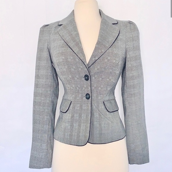 Retro Plaid Tuxedo Tail Blazer Jacket Vintage - Picture 2 of 8